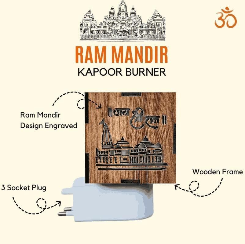 😍LIVE SALE - 3-in-1 Ayodhya Ram Mandir Aroma Burner & Night lamp