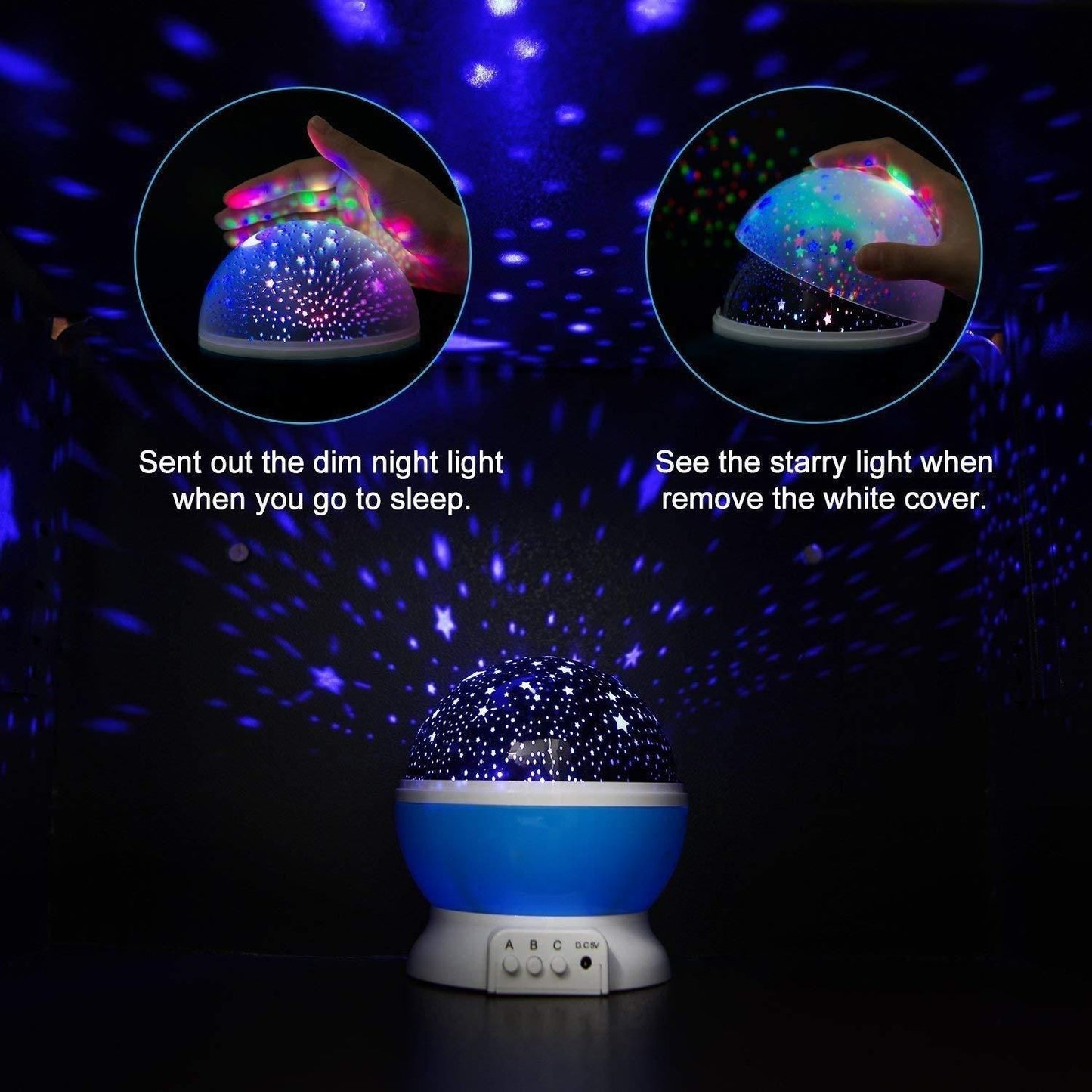 Star Master Dream Color Changing Rotating Projection Lamp - Crazyshopy