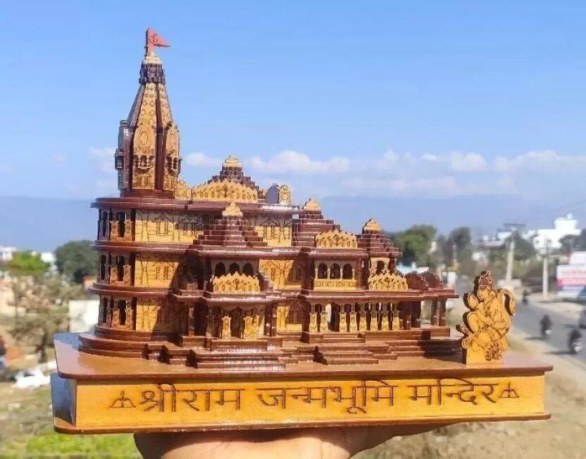 Shri Ram Mandir Ayodhya 3D Wooden Temple - Crazyshopy