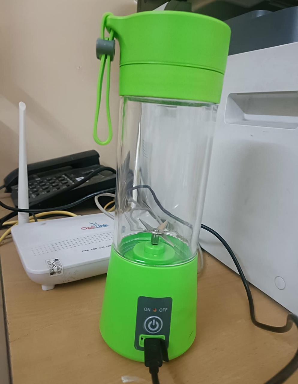 Portable Electric USB Juice Maker Bottle | Blender Grinder Mixer | Rechargeable Bottle with 6 Blades - Crazyshopy