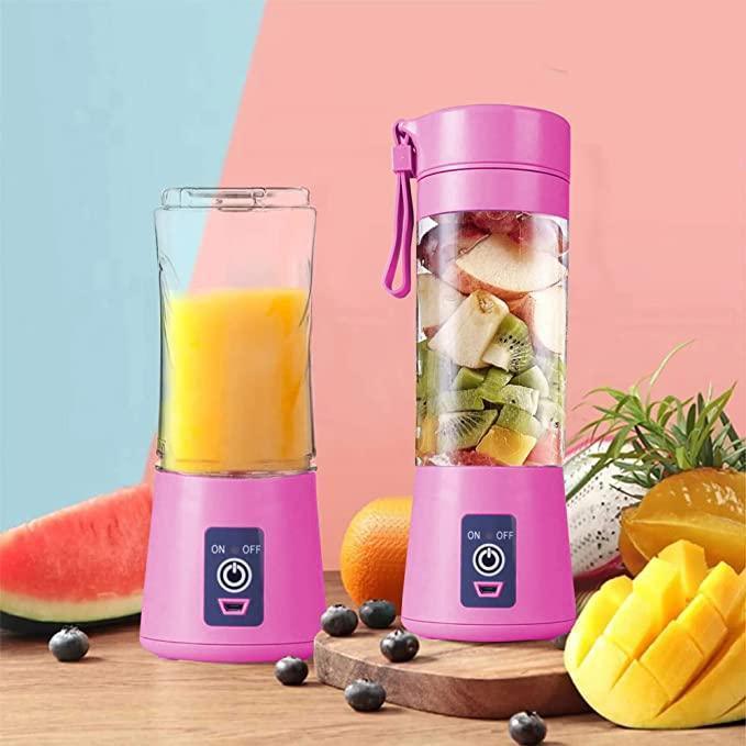 Portable Electric USB Juice Maker Bottle | Blender Grinder Mixer | Rechargeable Bottle with 6 Blades - Crazyshopy