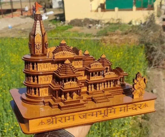 Shri Ram Mandir Ayodhya 3D Wooden Temple - Crazyshopy